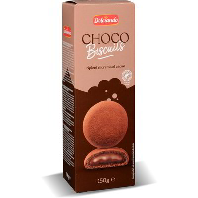 Biscotti ripieni di crema al cacao