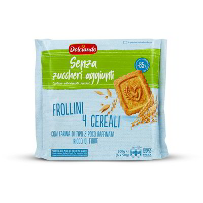 Biscotti frollini 4 cereali senza zuccheri aggiunti