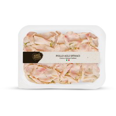 Pollo agli spinaci a fette