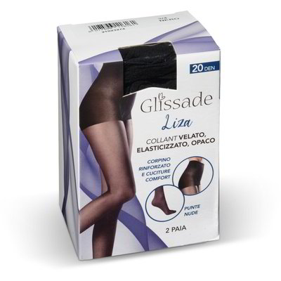 Collant liza 20 den taglia 1/2 nero 2 paia