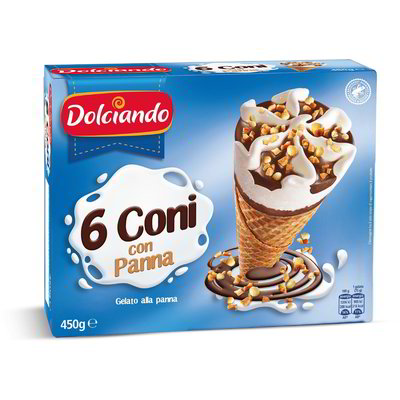 Coni gelato con panna 6 pezzi
