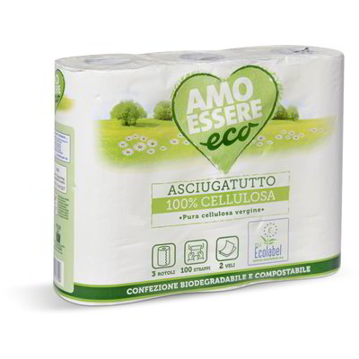 Rotolo asciugatutto 3 rotoli eco