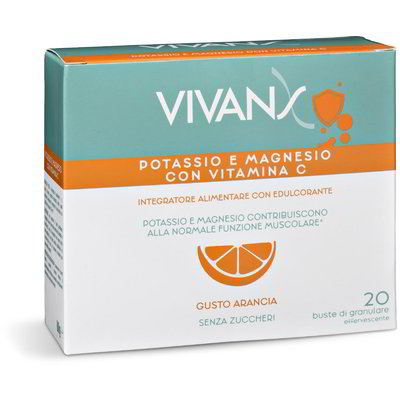 Integratore potassio e magnesio con vitamina C senza zuccheri 20 bustine