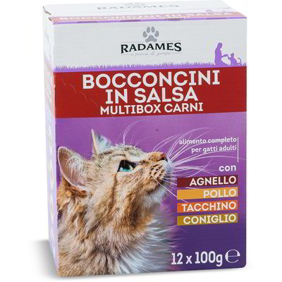 Bocconcini in salsa per gatti multibox carne