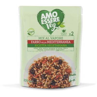Farro alla mediterranea al vapore
