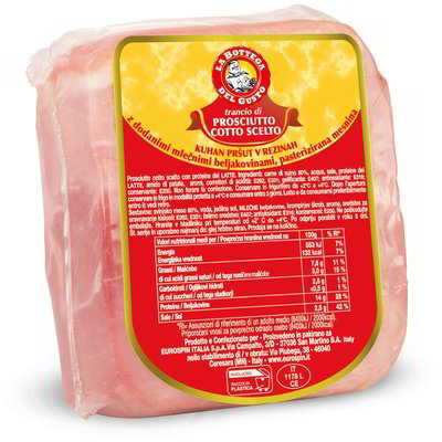 Trancio di prosciutto cotto scelto