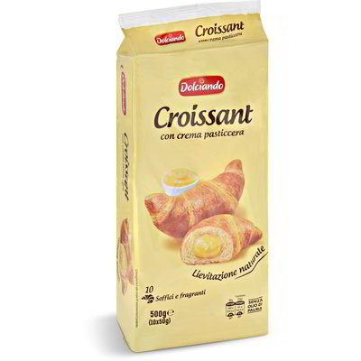 Croissant con crema pasticcera