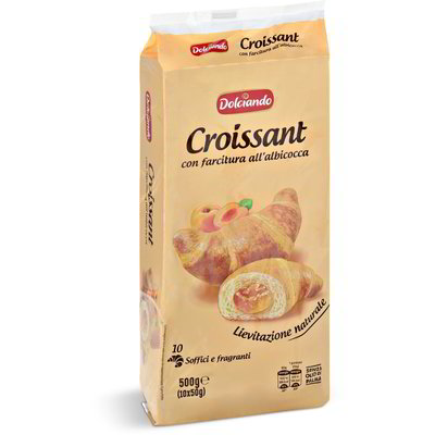 Croissant con farcitura all'albicocca