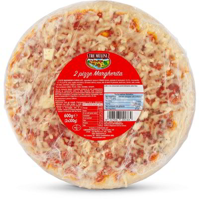 Pizza margherita 2 pezzi surgelate