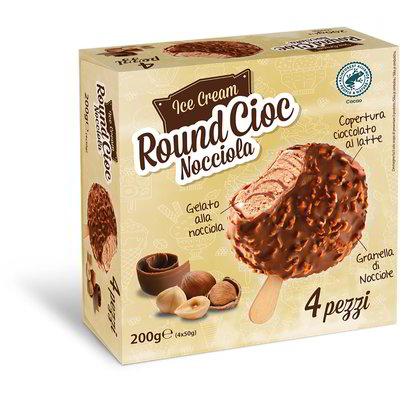 Gelato Round Cioc nocciola 4 pezzi