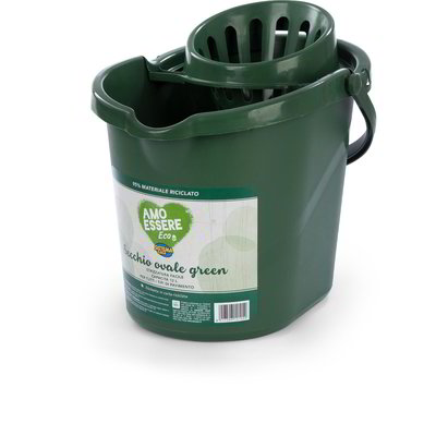 Secchio ovale green con strizzatore