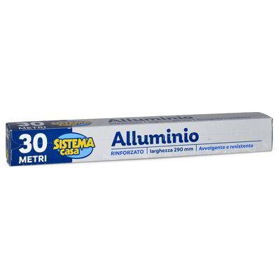 Rotolo alluminio 30 mt per alimenti