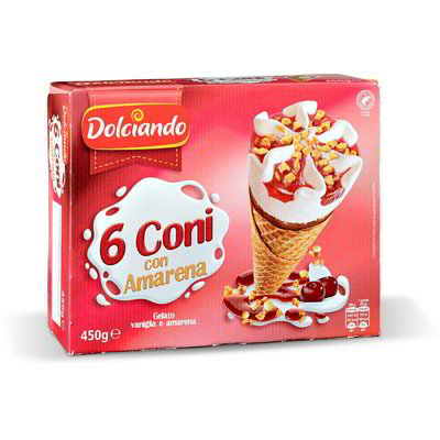 Coni gelato con amarena 6 pezzi