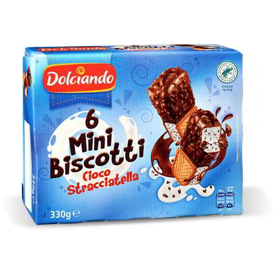 Mini biscotti gelato cioco stracciatella 6 pezzi
