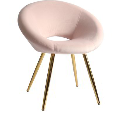 Poltrona effetto velluto con gambe dorate