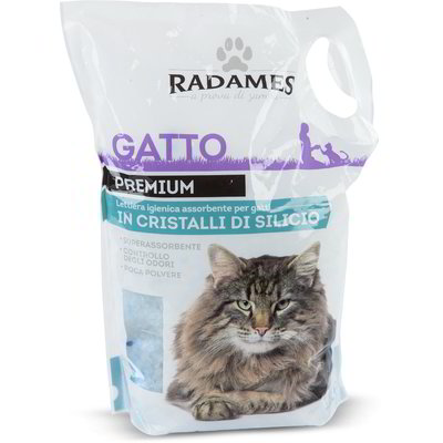 Lettiera premium in cristalli di silicio per gatto
