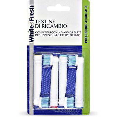 Testine di ricambio per spazzolino elettrico 4 pezzi
