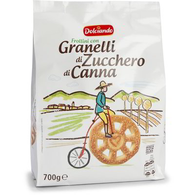Biscotti frollini con granelli di zucchero di canna