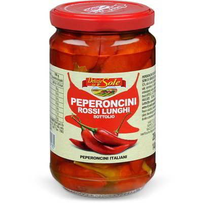 Peperoncini rossi lunghi sottolio