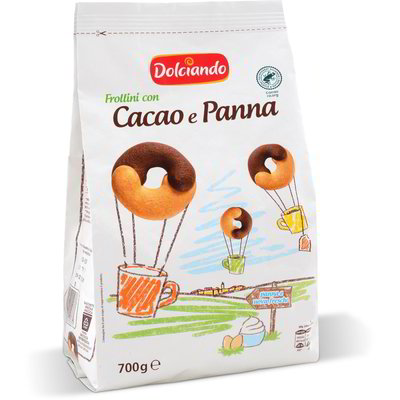 Biscotti frollini con cacao e panna