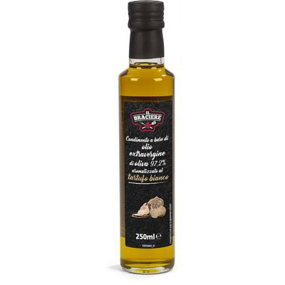 Condimento a base di olio evo aromatizzato al tartufo bianco