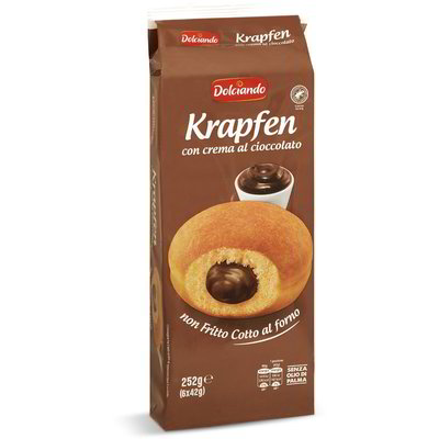 Krapfen con crema al cioccolato