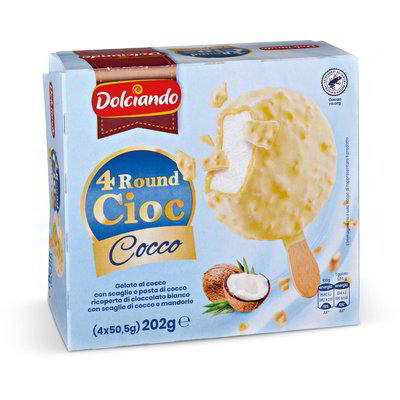 Gelato round cioc cocco 4 pezzi