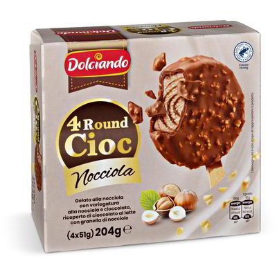 Gelato round cioc nocciola 4 pezzi