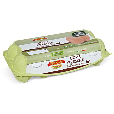 Uova medie fresche da allevamento a terra 10 pezzi