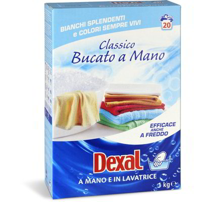 Detersivo classico in polvere per bucato a mano e in lavatrice