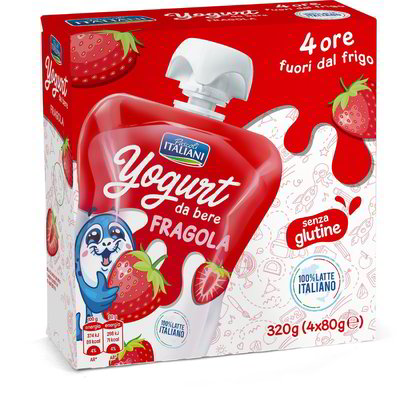 Yogurt da bere alla fragola