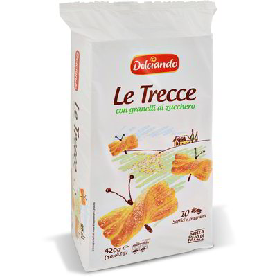 Trecce con granelli di zucchero