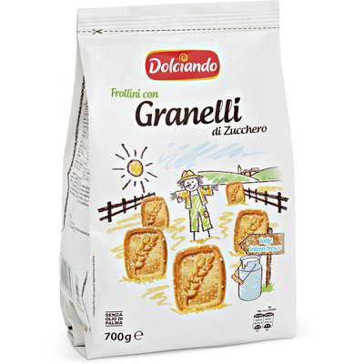 Biscotti frollini con granelli di zucchero