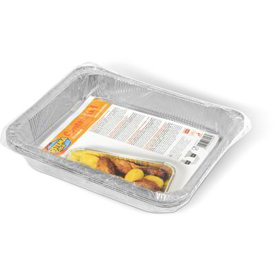 Contenitori in alluminio senza coperchio 8 porzioni 4 pezzi