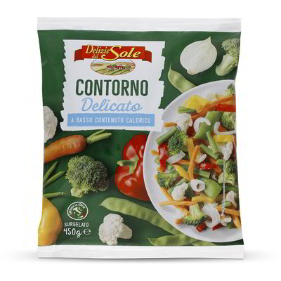 Contorno di verdure delicato surgelato