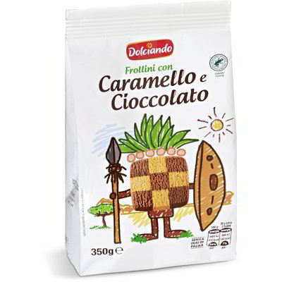 Frollini con caramello e cioccolato