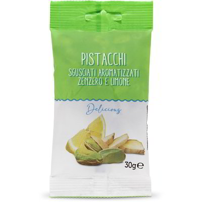 Pistacchi sgusciati aromatizzati zenzero e limone