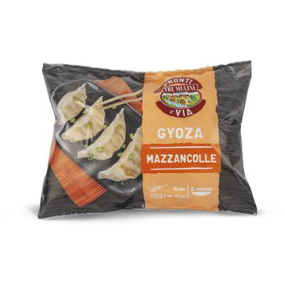 Gyoza con mazzancolle