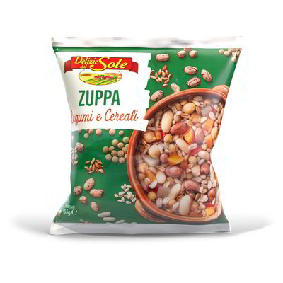 Zuppa di legumi e cereali surgelata