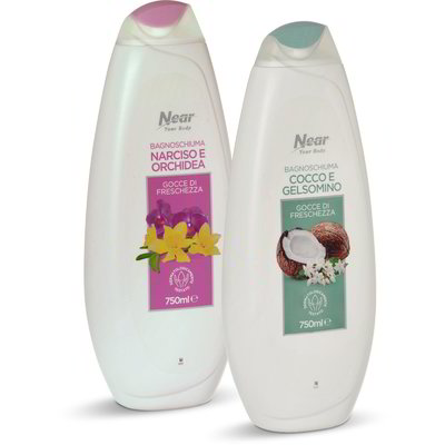 Bagnoschiuma cocco e gelsomino/narciso e orchidea