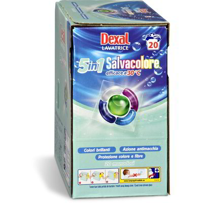 Detersivo lavatrice capsule monodosi 5in1 salvacolore 20 pezzi