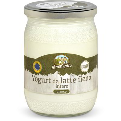 Yogurt da latte fieno intero bianco