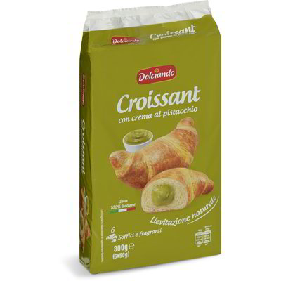 Croissant con crema al pistacchio