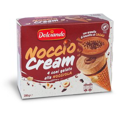 Coni gelato alla nocciola Noccio Cream 4 pezzi