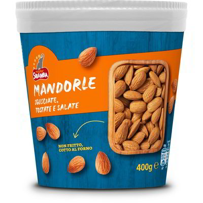 Mandorle sgusciate, tostate e salate
