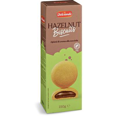 Biscotti ripieni di crema alla nocciola