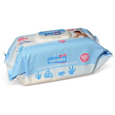 Salviette baby detergenti per bimbi 100 pezzi