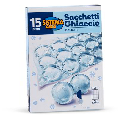Sacchetti per cubetti di ghiaccio 15 pezzi