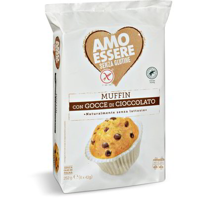 Muffin con gocce di cioccolato senza glutine