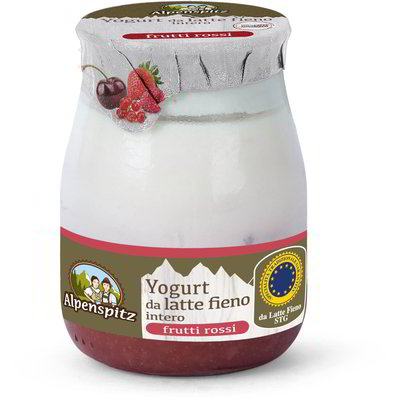 Yogurt intero da latte fieno ai frutti rossi